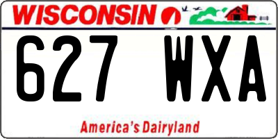 WI license plate 627WXA