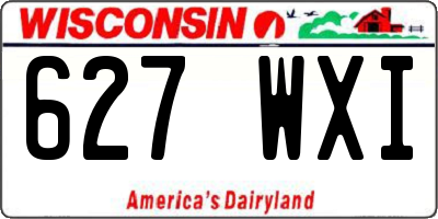 WI license plate 627WXI