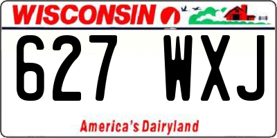 WI license plate 627WXJ
