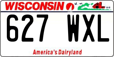 WI license plate 627WXL