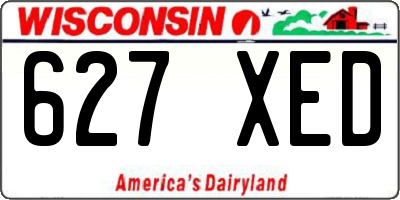 WI license plate 627XED