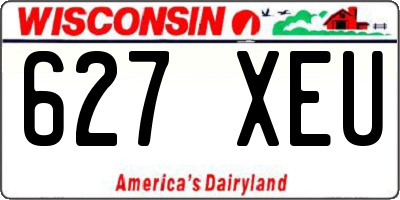 WI license plate 627XEU