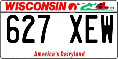 WI license plate 627XEW