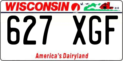 WI license plate 627XGF