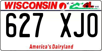 WI license plate 627XJO