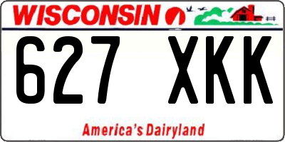 WI license plate 627XKK