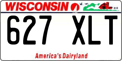 WI license plate 627XLT