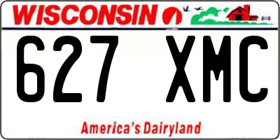 WI license plate 627XMC