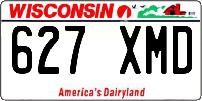 WI license plate 627XMD