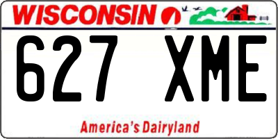 WI license plate 627XME