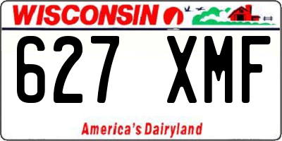 WI license plate 627XMF