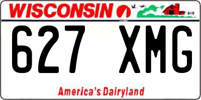 WI license plate 627XMG
