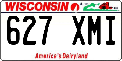 WI license plate 627XMI