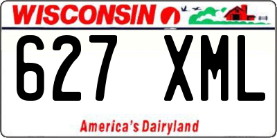 WI license plate 627XML