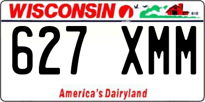 WI license plate 627XMM