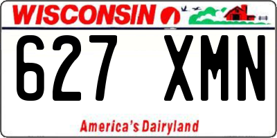 WI license plate 627XMN
