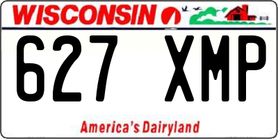 WI license plate 627XMP