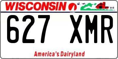 WI license plate 627XMR