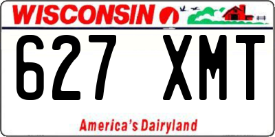 WI license plate 627XMT