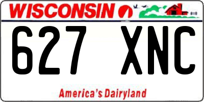 WI license plate 627XNC