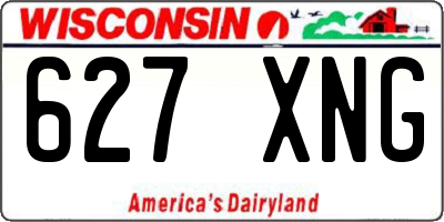 WI license plate 627XNG