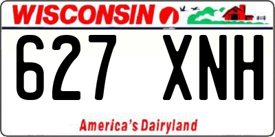 WI license plate 627XNH