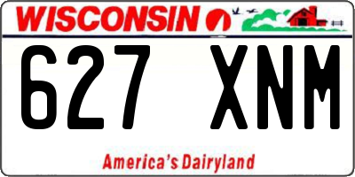 WI license plate 627XNM