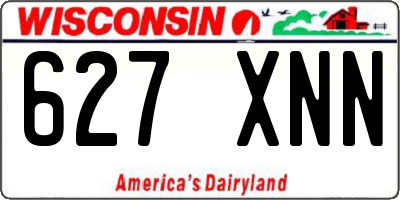 WI license plate 627XNN