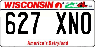 WI license plate 627XNO