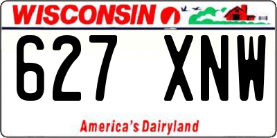 WI license plate 627XNW