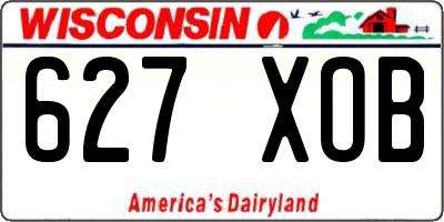 WI license plate 627XOB