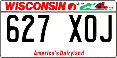 WI license plate 627XOJ