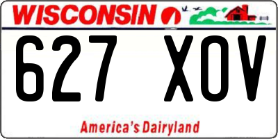 WI license plate 627XOV