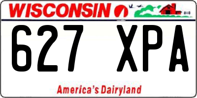 WI license plate 627XPA