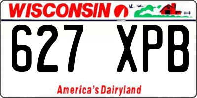 WI license plate 627XPB