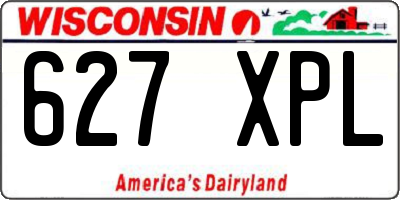 WI license plate 627XPL