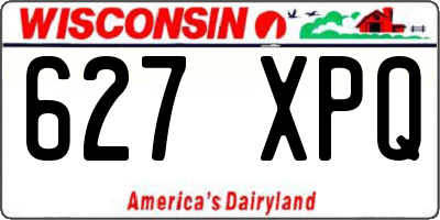 WI license plate 627XPQ