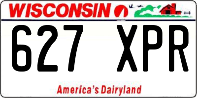 WI license plate 627XPR