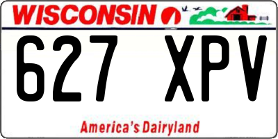 WI license plate 627XPV