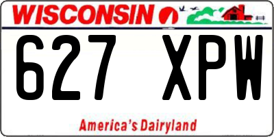 WI license plate 627XPW