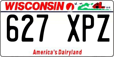 WI license plate 627XPZ