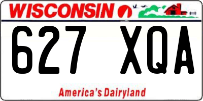 WI license plate 627XQA