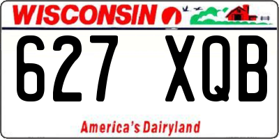 WI license plate 627XQB