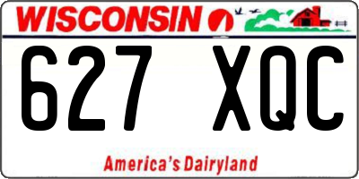 WI license plate 627XQC