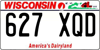 WI license plate 627XQD