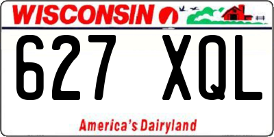 WI license plate 627XQL