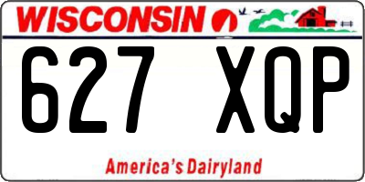 WI license plate 627XQP