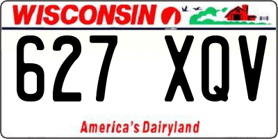 WI license plate 627XQV