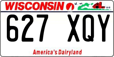 WI license plate 627XQY