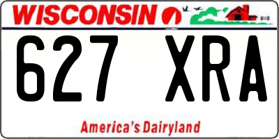 WI license plate 627XRA